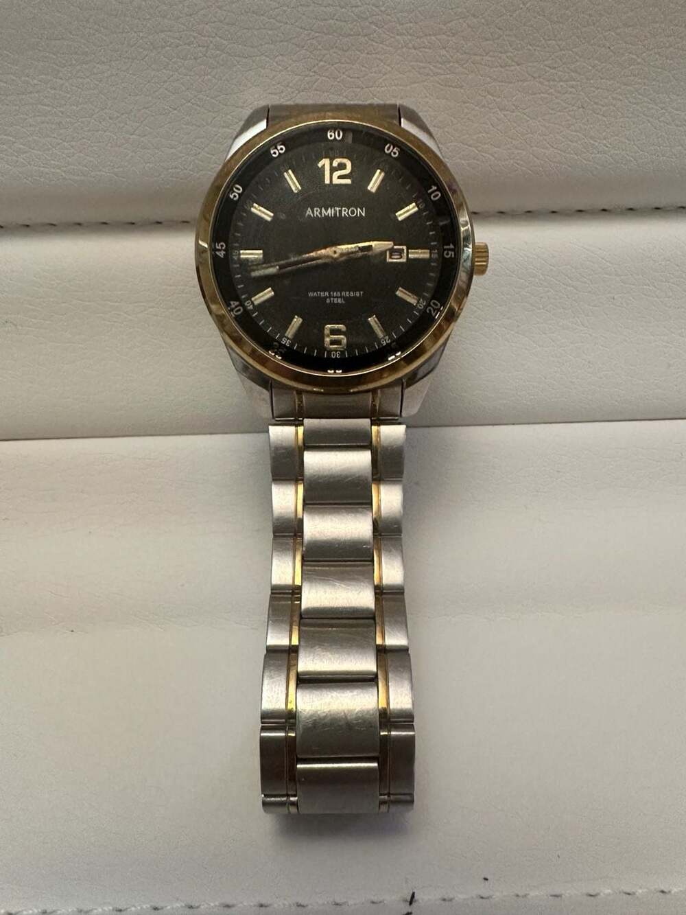 Armitron Men's Two-Tone Black Dial Quartz Watch 20/5393TT